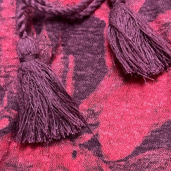 Lucky Brand Short Sleeve Floral Print Boxy Peasant Top Large - Picture 6 of 13